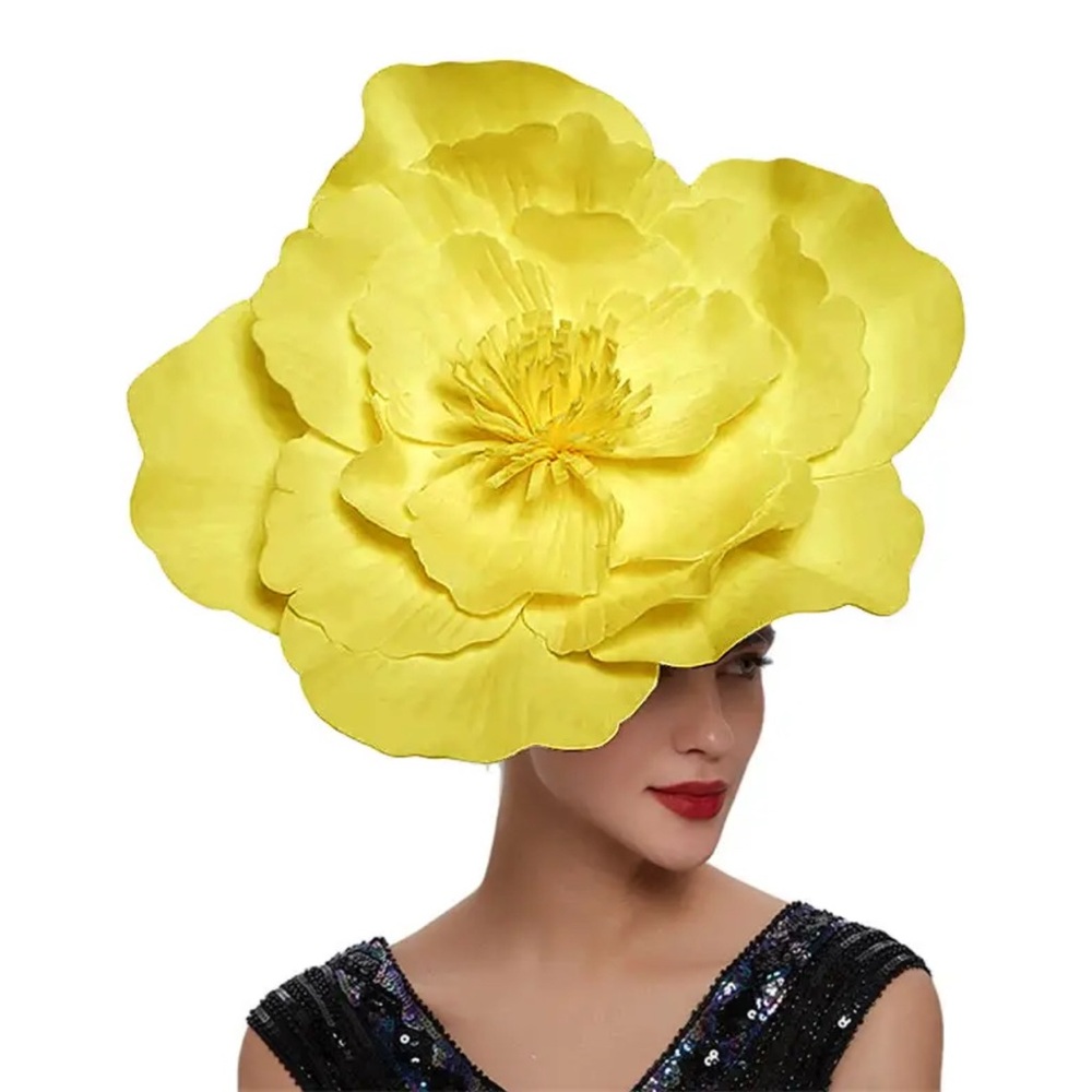 Elegant Yellow Floral Hat